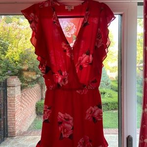 Umgee Floral Red Romper